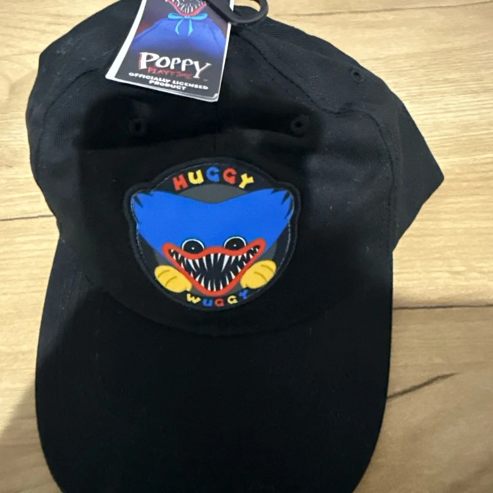 Poppy Playtime Huggy Wuggy Culturefly Official‎ Baseball Cap Hat Black Logo NEW